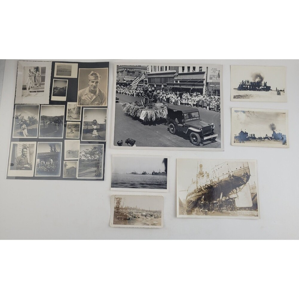 Lot Of 20 World War II Military Photographs, Soldiers, Ships & People